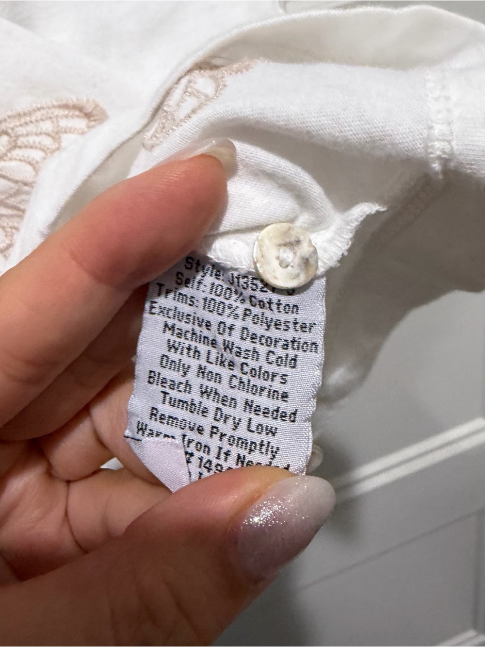 Johnny Was White Embroidered Floral Polo Top - Picture 3 of 6